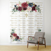 Burgundy Blush Step & Repeat Doop Achtergrond Wandkleed (In situ)