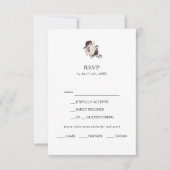 Burgundy Boho Floral Menu Choix Carte RSVP (Devant)