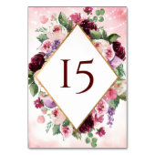 Burgundy Boho Wijn Aquarel Kaart (Achterkant)