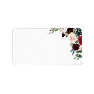 Burgundy Bouquet   Etiket