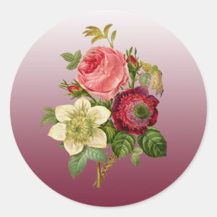 Burgundy Bouquet van Rozen Stickers