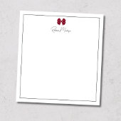 Burgundy Bow Border Script Custom Name Script Notitieblok
