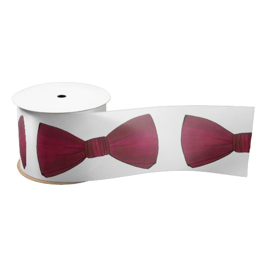 Burgundy Bow Stropdas Bowtie Groom Wedding Prom Ri Lint (Spoel)