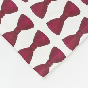 Burgundy Bowtie Wedding Groom Bachelor Party Fleece Deken