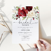 Burgundy Bridal shower Invitation