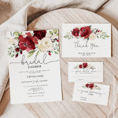 Burgundy Bridal shower Invitation
