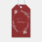 Burgundy Butterfly Card Cadeaulabel (Voorkant)