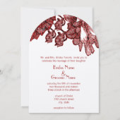 Burgundy Cabbage Roos Wedding Invitation Kaart (Voorkant)