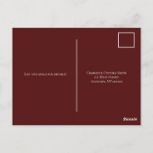 Burgundy Calligraphy Wedding RSVP Card Briefkaart (Achterkant)