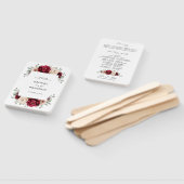 Burgundy Champagne Ivory Mauve Wedding Programme Handwaaier (Niet-gemonteerd)