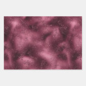 Burgundy Cherry Glitter Glitz Inpakpapier Vel (Voorkant)