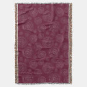 Burgundy Circle Throw Deken (Voorkant Verticaal)