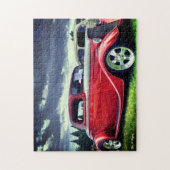 Burgundy Classic Roadster  Hotrod Car Legpuzzel (Verticaal)
