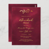 Burgundy classique classique invitation à la douch (Devant / Derrière)