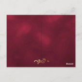 Burgundy classique classique invitation à la douch (Dos)