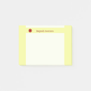 Burgundy Clover Ribbon door Kenneth Yoncich Post-it® Notes