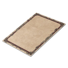 Burgundy Color Antiek Fancy Lijst met lijnenpad Notitieblok