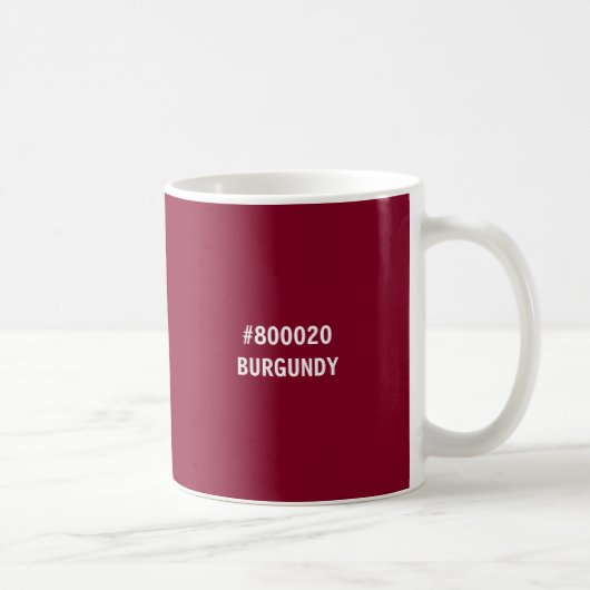 Burgundy Color hex Code Mok (Rechts)