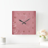 Burgundy Color  Vierkante Klok (Huis)