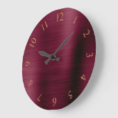 Burgundy Copper Metallic Roos Gold US UK Numbers Grote Klok (Hoek)