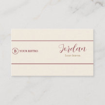 Burgundy Cream Restaurant Eigenaar Chef Logo
