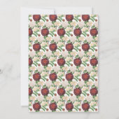 Burgundy Cream Rose Floral Baby shower invitation (Dos)