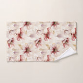 Burgundy Crème Lavande Fleur Mariage (Serviette à main)