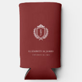 Burgundy Crest Wedding Custom Initials (Voorkant)