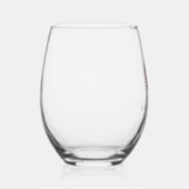 Burgundy Crest Wedding Welcome, Custom Initials Wijnglas Zonder Voet (Links)