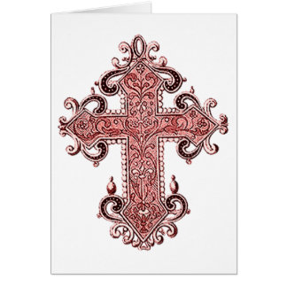 Burgundy Cross  Art Volledig  Kaart