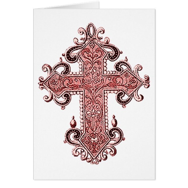 Burgundy Cross  Art Volledig  Kaart (Voorkant)