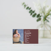 Burgundy Crossing Mini Comp Card Visitekaartje (Staand voorkant)