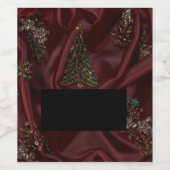 Burgundy Crystal Christmas Tree Wijn Etiket (Enkel label)