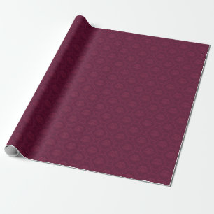 Burgundy Damask Pattern Cadeaupapier