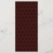 Burgundy Damask Rose Gold Trim Mariage Menu (Dos)