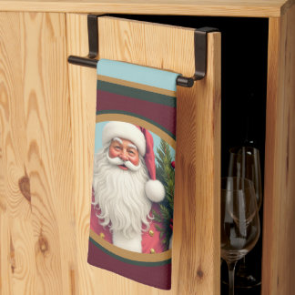 Burgundy dark green and gold theedoek