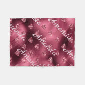 Burgundy Diamond Persoonlijk Fleece Deken (Voorkant (Horizontaal))