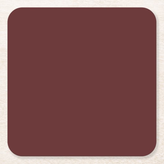 Burgundy Diep Rood Aangepaste Merknaam Vierkante Kartonnen Onderzetter (Voorkant)