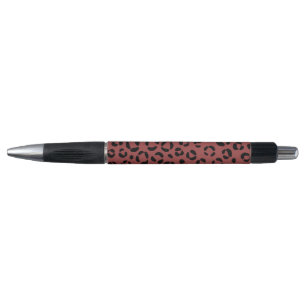 Burgundy Dierenprint Pen