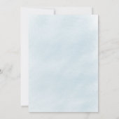 Burgundy Dusty Blue Floral Glitter Wedding Kaart (Achterkant)