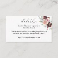 Burgundy & Dusty Blush Pink 5 Floral Details SM