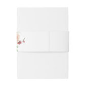 Burgundy & Dusty Blush Pink 5 Floral Uitnodigingen Wikkel (Achterkant Voorbeeld)