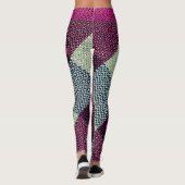 Burgundy Edge V-Stripes Leggings (Dos)