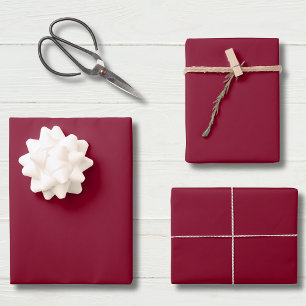 Burgundy effen kleur   Klassiek   Elegant   Trendy Inpakpapier Vel