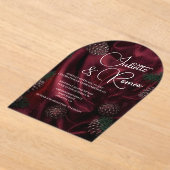 Burgundy Elegance  Acryl Uitnodigingen (Laagn)