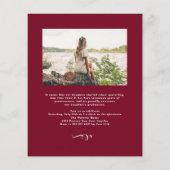 Burgundy Elegant Calligraphy Afstuderen Invitation (Achterkant)