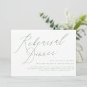 Burgundy Elegant Calligraphy Rehearsal Dinner Kaart (Staand voorkant)