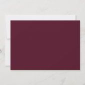 Burgundy Elegant Minimalist Wedding Save The Date (Achterkant)