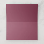 Burgundy Elegant Modern Simple Place Card (Binnenkant ongevouwen)