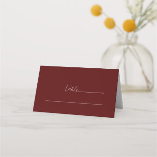 Burgundy Elegant Simple Minimalist Wedding